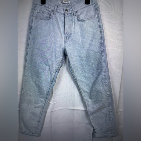 Zara Denim - Zara Womens High Waist Light Wash Button Fly Jeans Size 30 New